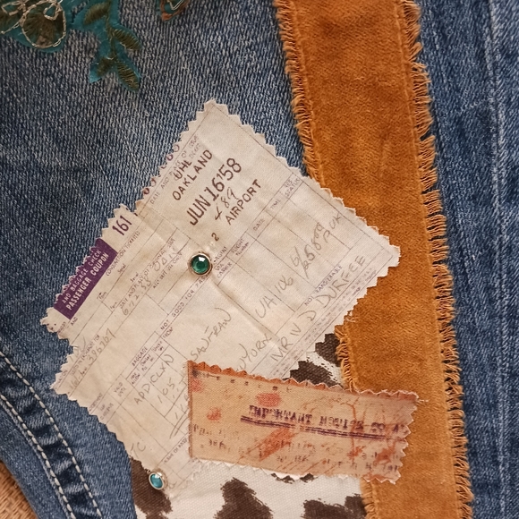Boho Hippie Repurposed Jeans. - Picture 10 of 16
